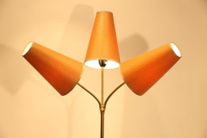 haut lampadaire 3 têtes années 50