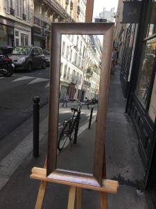 cadre sur mesure place de clichy miroir argent essuyé