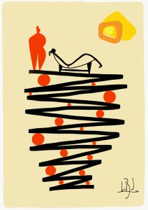 dessin sur ipad chaise LC4 Le Corbusier dessin sur ipad lionel borla artiste marseille paris galerie d'art batignolles place de clichy