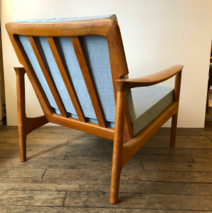 fauteuil chauffeuse vintage scandinave grete jalk dos vintage lartetlafaçon batignolles brocante