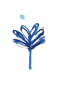illustration fleur bleue julia perrin lartetlafacon galerie art batignolles