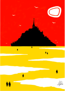 padrawing lionel borla affiche oeuvredartillustration montsaintmichel lartetlafacon galerieparisbatignolles