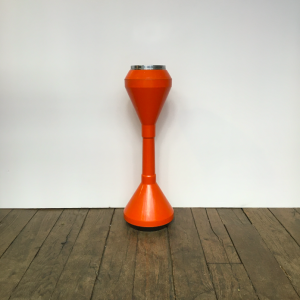 cendrier vintage annees70 pvc orange lesté lartetlafaçon boutique decopop decoration batignolles