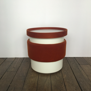 pouf dot plastique blanc 70sdesign prisunic selac nantes coffre vintage