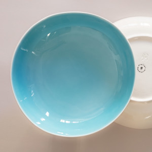 saladier ceramique couleur bleu turquoise atelier bazelaire vaisselle decoration paris la boutique de caro