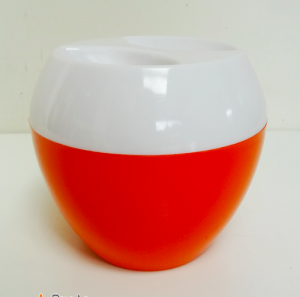 seau a glaçon orange seventies 70s plastic space age deco paris vintage shop lartetlafaçon brocante batignolles