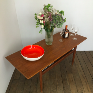 table basse bois teck scandinave decoration paris batignolles la boutique de caroline lecoquierre lartetlafaçon ruenollet paris17 saladier atelier bazelaire