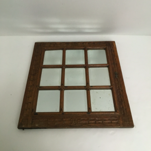 miroir ancien en bois carré fenetres antiquaire paris rue nollet batignolles palce de clichy decoration puces