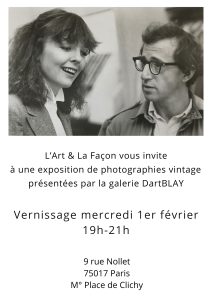 Invitation photographies presse cinema vintage Dartblay