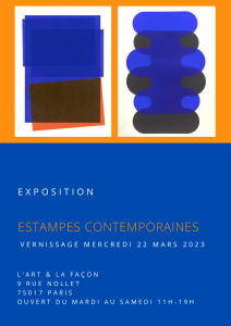 Invitation exposition sérigraphies estampes Blandine Imberty CarnetChouetteV3