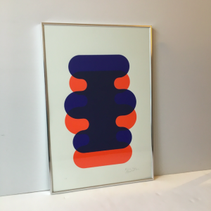 serigraphie blandine imberty marion vidal totem eccola bleu rouge cadre aluminium galerie parisbatignolles multiples