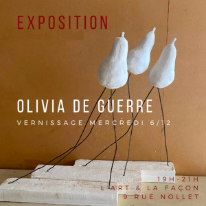 Vernissage Olivia de Guerre Exposition Paris peintures sculpture gravures_carré vernissage