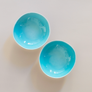 coupelles ceramique coloré bleu clair atelierbazelaire vaisselle artisanale