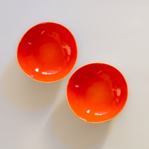 coupelles ceramique coloré orange atelierbazelaire vaisselle artisanale
