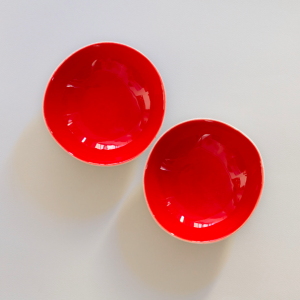 coupelles ceramique coloré rouge atelierbazelaire vaisselle artisanale