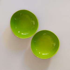 coupelles ceramique coloré vert tilleul atelierbazelaire vaisselle artisanale