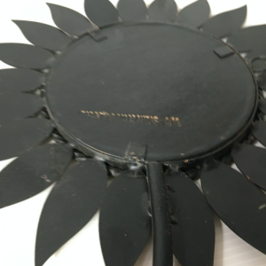 miroir fleur metal noir chaty vallauris antiques paris french vintage midcentury flower mirror