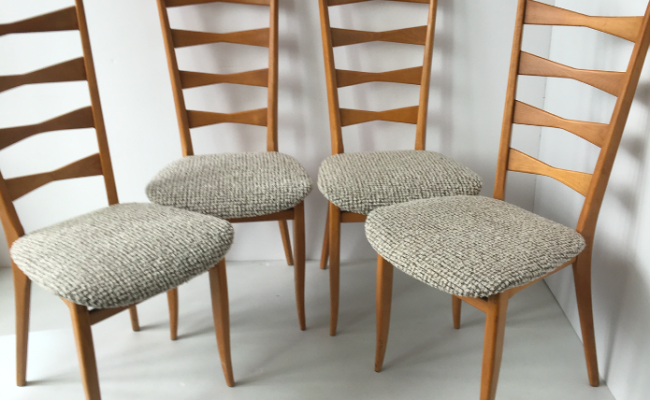 4 chaises Benze Sitzmobel, 1960, refaites à neuf – 820 € soldé 649 € les 4