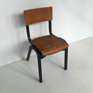 chaise enfant en bois 38cm style baumann steiner bois courbé annees60