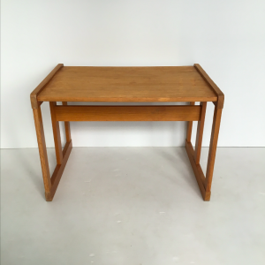 table basse bois clair pin massif perriand style