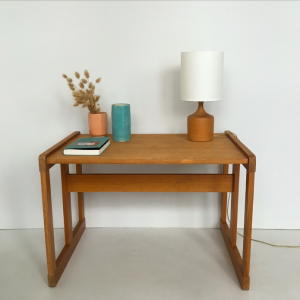 table basse bois clair pin massif perriand style vintage secondemain paris batignolles