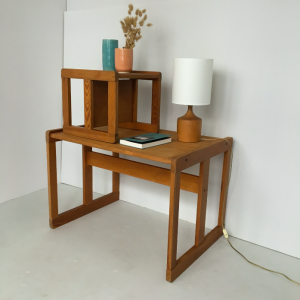 table basse bois clair pin massif perriand vintage chaise enfant 3 position lampe a poser danoise brocante paris