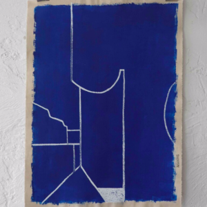 tenture couleurs serigraphie avrandinis bleu klein decoration paris galerie art