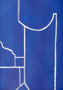tenture couleurs serigraphie avrandinis bleu klein decoration paris galerie art detail