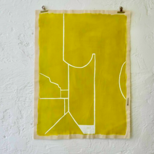 tenture couleurs serigraphie avrandinis lime jaune vert anis decoration paris