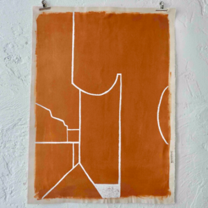 tenture couleurs serigraphie avrandinis terracotta decoration paris galerie art