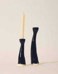 bougeoirs danseuses atelier bazelaire ceramique couleurs paris decoration candles bleu