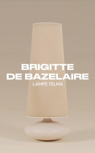 lampe ceramique telma brigitte de bazelaire blanc bleu artisan france a poser