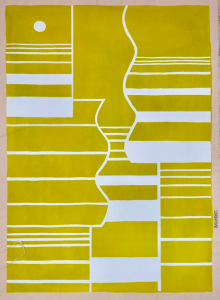 tenture serigraphie lime avrandinis