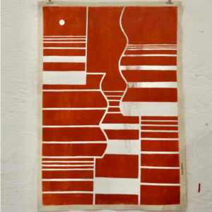 tentures serigraphiés avrandinis aline chemla paris galerie graphisme toiles oeuvres dart
