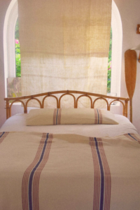 couverture plaid dessus de lit drap de laine recyclée les landes eaux et forets recycledwoolbedcove
