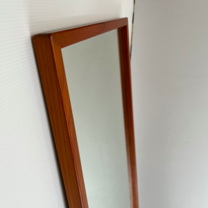 grand miroir rectangulaire teck scandinave a tablette decoration paris