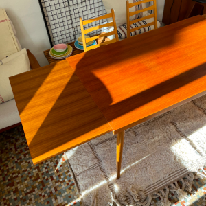 table a manger vintage bois brocante batignolles paris