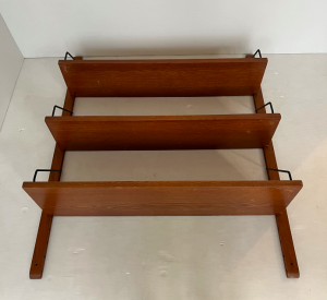 etagere murale en bois vintage midcentury wood shelves poul cadovius galerie design paris