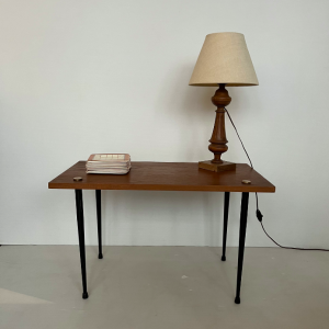 table basse dappoint en bois 1950 lampe de chevet ancienne bois sculpté