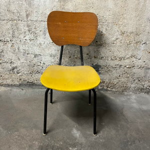 4 chaises vintage de salle a manger style jacques hitier french vintage design midcentury face