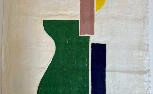 Nature morte – A V R A N D I N I S – pigments sur toile de coton brut – 59 x 80 cm – 650 €