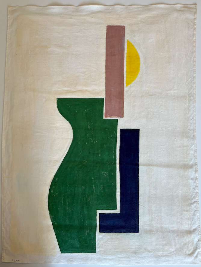 Nature morte – A V R A N D I N I S – pigments sur toile de coton brut – 59 x 80 cm – 650 €