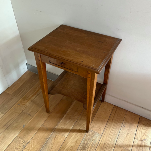 table dappoint de chevet ferme bois massif style campagne maison brocante paris lartetlafacon dessus