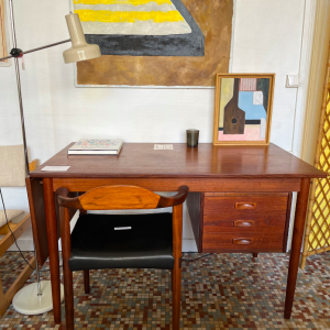 bureau scandinave teck arne vodder johannes andersen boutique galerie scandinave danoise paris lannexe lartetlafacon rue nollet art huile sur toile