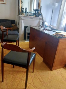 chaises jacob hermann design danois palissandre cuir noir chaise de bureau design paris antiquités