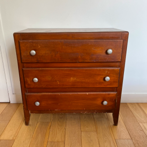 commode ancienne vintage 3 tiroirs face