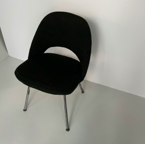 fauteuil de bureau conference knoll pied metal chromé lainage vert kvadrat vintage design paris gallery 3:4
