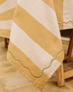 nappe rayé irving nude maison dinette maison corse decoraton de table douce beige nappe paris brodé coton tissé
