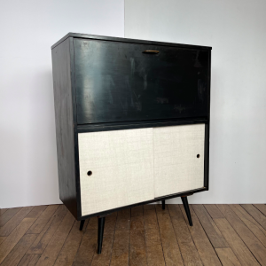secretaire noir et blanc paul mccobb vintage pieds compas meuble rangement vintage paris design epinettes