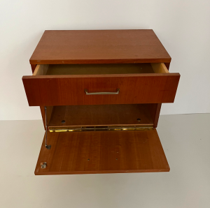 table de chevet annees 1950 tiroir abattant boutique brocante vintage